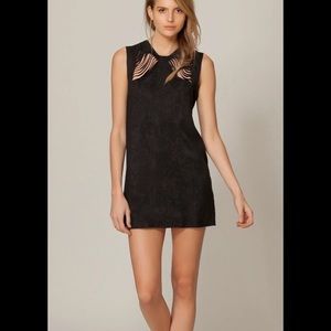 Black Liberty Garden Suede Dress